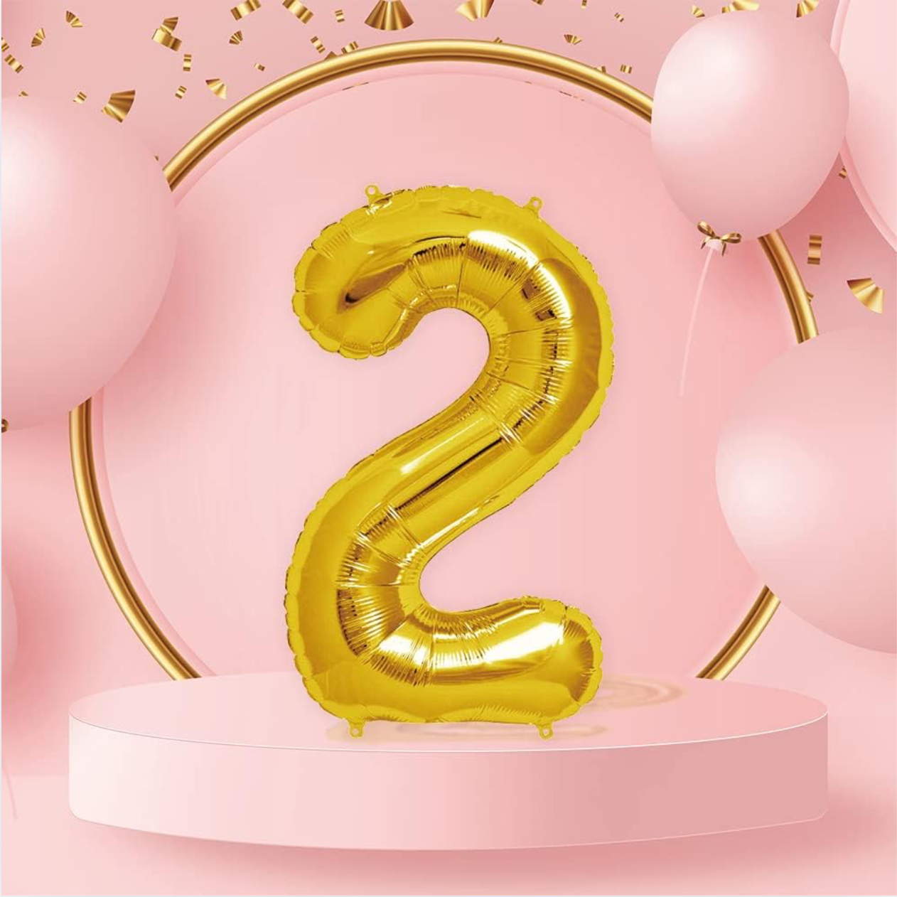 Gold Metallic Number 0 Balloon 40 Inches