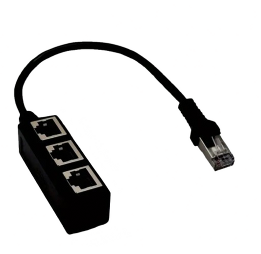 Adaptador Divisor De Cable Ethernet 3 Puestos
