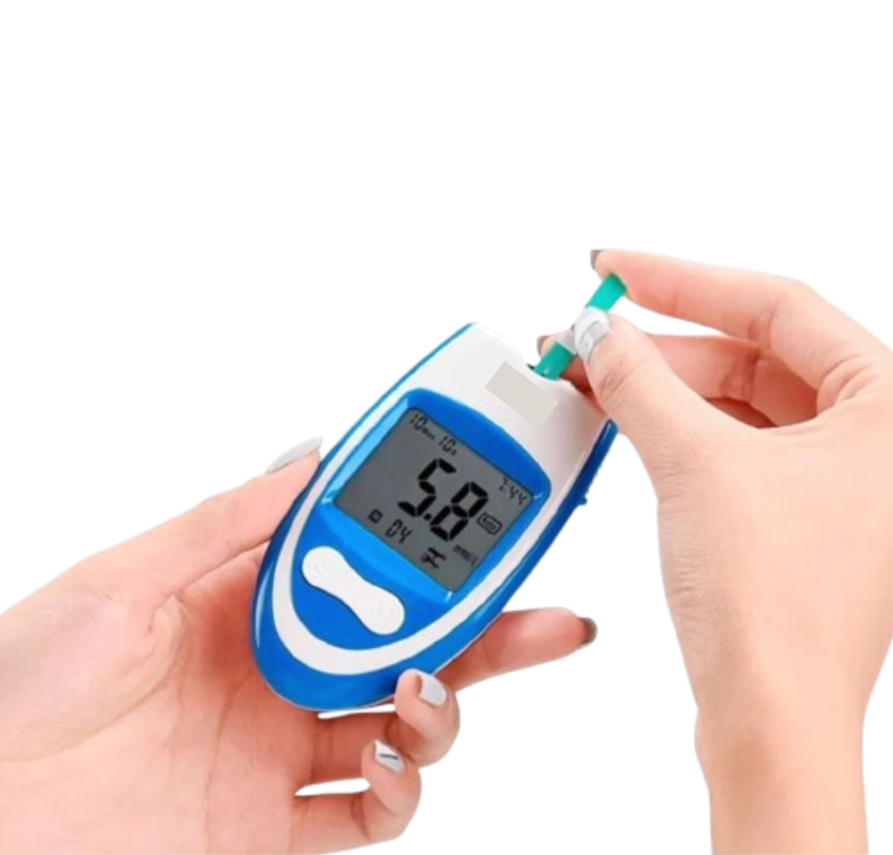 Glucómetro Digital Medidor De Glucosa En La Sangre Con Lancetas Y Tiras Reactivas