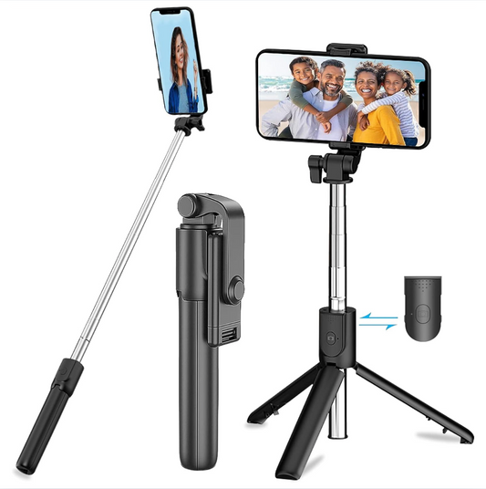 Trípode Palo Selfie Stick Con Bluetooth Control Remoto 