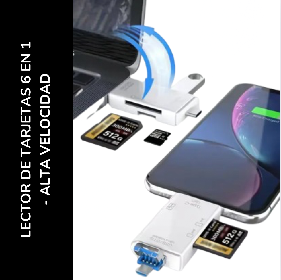 Lector De Tarjetas Usb Para Usb/tipo C/ Micro Usb