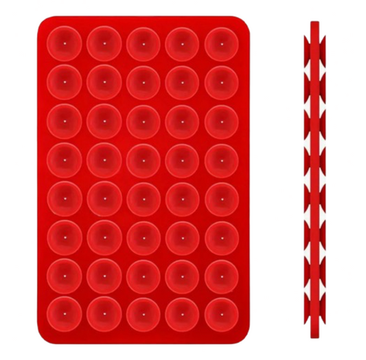 Soporte Celular Chupitos De Succión Silicona Rojo