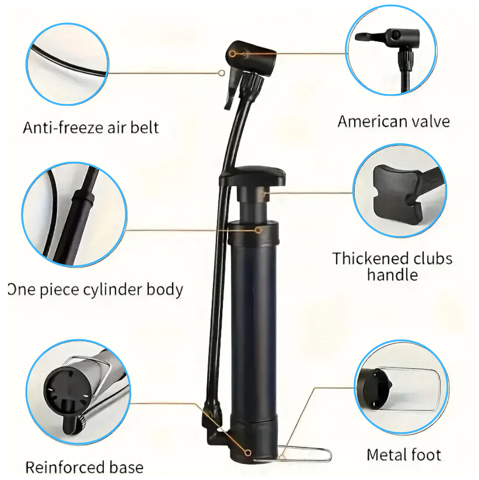 Bomba De Bicicleta Manual Portátil