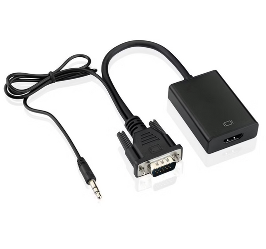 Adaptador VGA a HDMI 1080P Con Audio