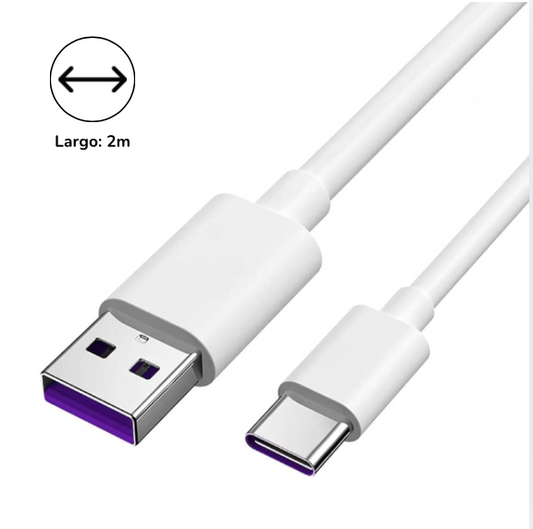 Cable Cargador Android Usb A Tipo C Carga Rapida 2 Metros