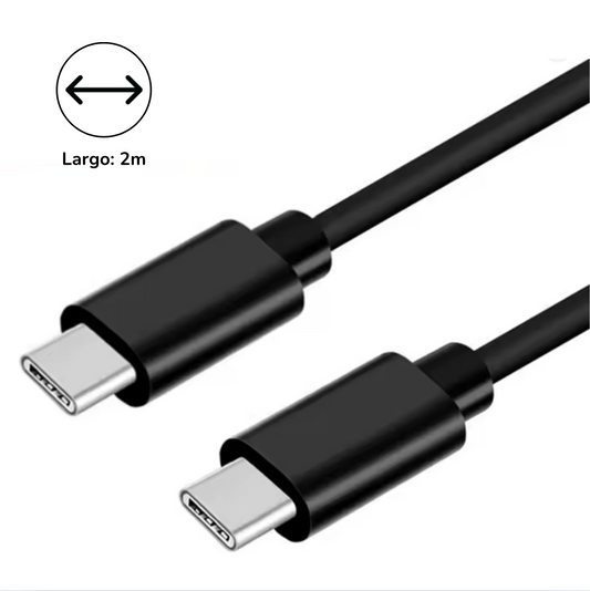 Cable Android 2 Metros Tipo C A Tipo C Carga Rápida 3.1 A