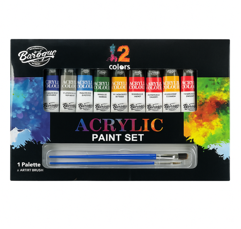 Set De Acrílicos X 12 Unidades Colores Variados