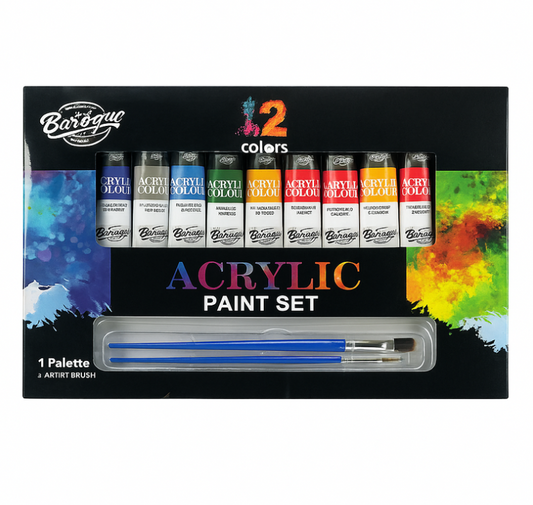 Set De Acrílicos X 12 Unidades Colores Variados