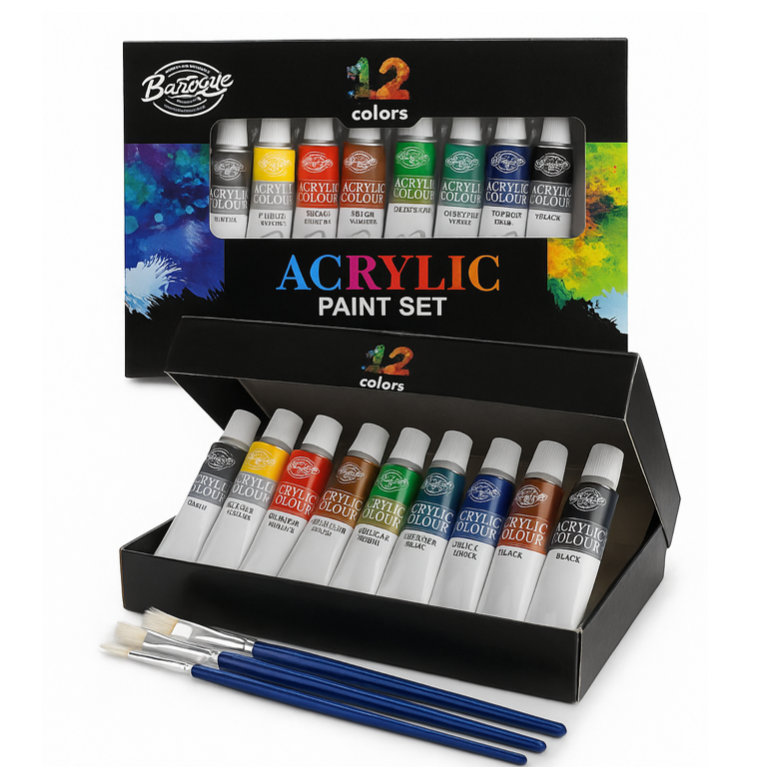 Set De Acrílicos X 12 Unidades Colores Variados