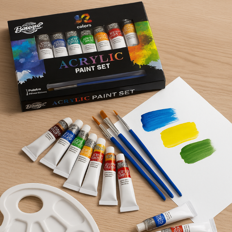 Set De Acrílicos X 12 Unidades Colores Variados