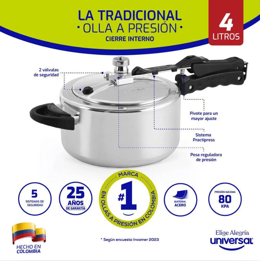 Olla Presión Universal 4l