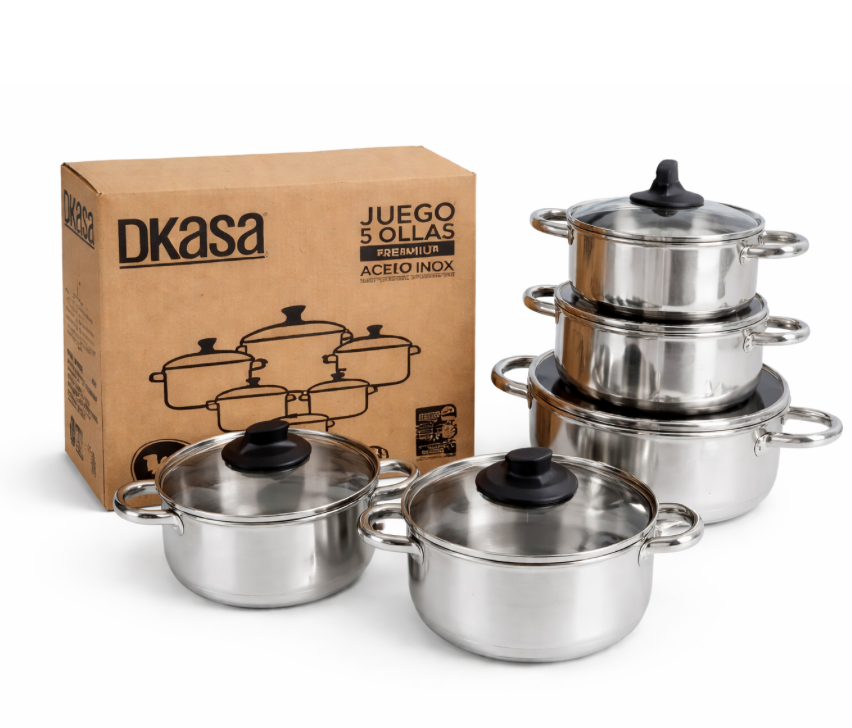 Juego de 5 Ollas Bordeadas DKASA