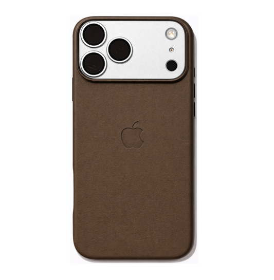 Estuche Iphone 17 Pro Max Cuerina Café