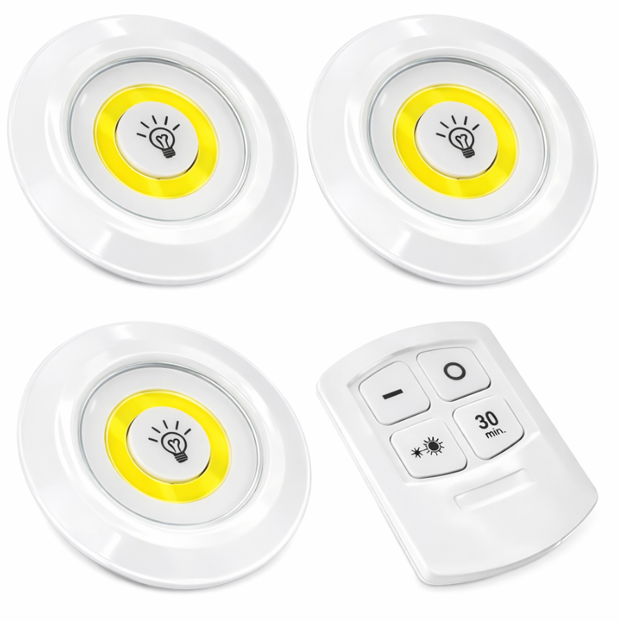 Lámparas Led Luz De Tacto X3 Con Control Remoto Multiusos