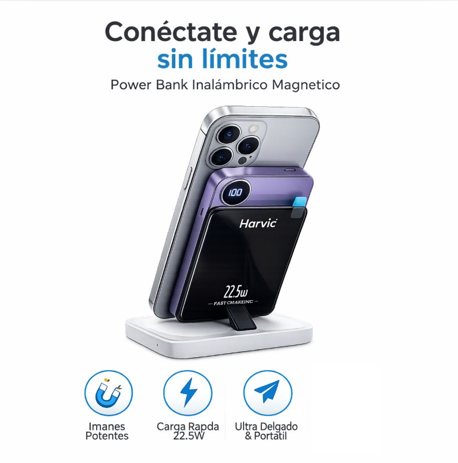 Power bank Magnética 10.000mah Carga Rápida 22.5w