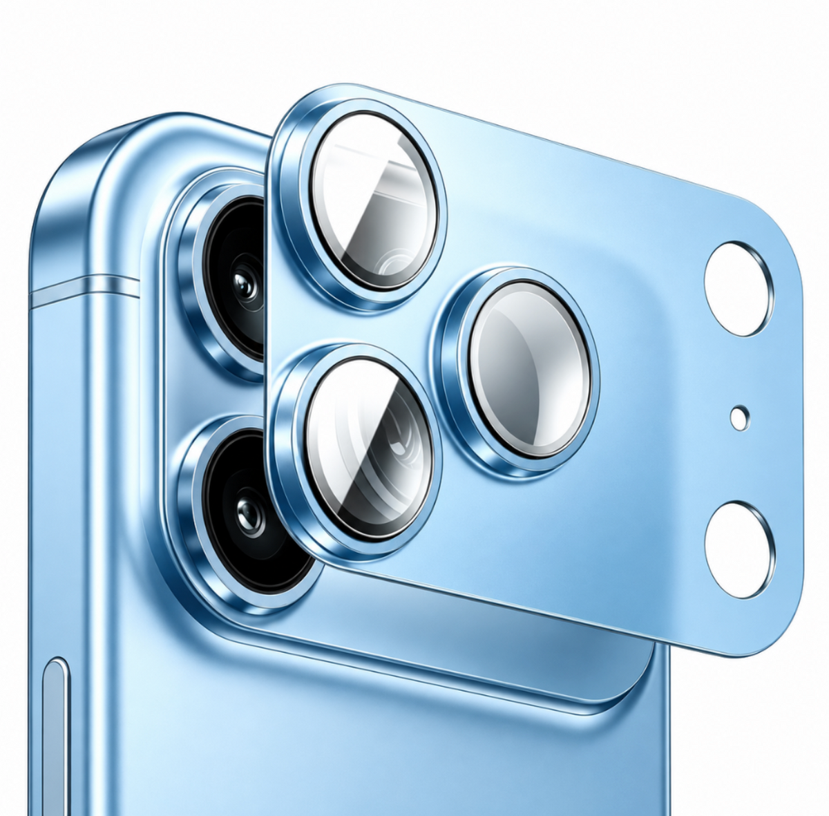 Protector De Cámara Baby Blue Iphone 17 Pro/ Iphone 18 Pro