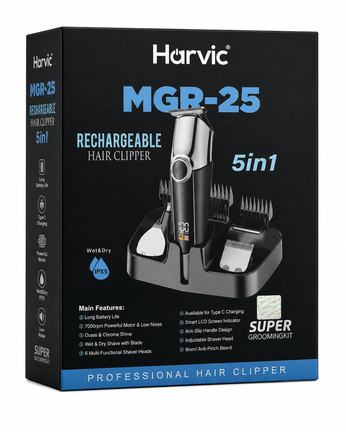 Máquina Afeitadora De Motilar 5 En 1 Harvic