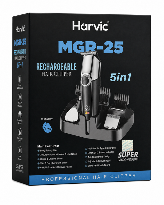 Máquina Afeitadora De Motilar 5 En 1 Harvic