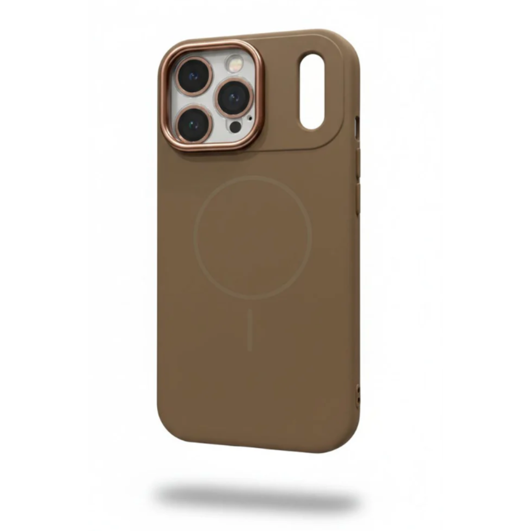 Estuche Iphone 17 Pro Max Premium Magsafe Con Protección De Cámara Café