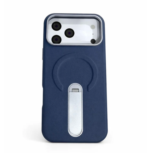 Estuche Iphone 17 Pro Max Con Soporte Giratorio Azul Oscuro
