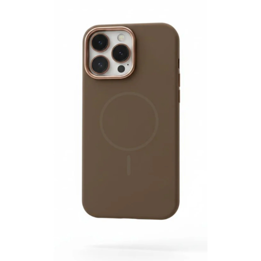 Estuche Iphone 16 Pro Max Premium Magsafe Con Protección De Cámara Café
