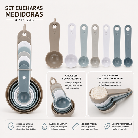 Set Cucharas Medidoras Cucharas Dosificadoras x7