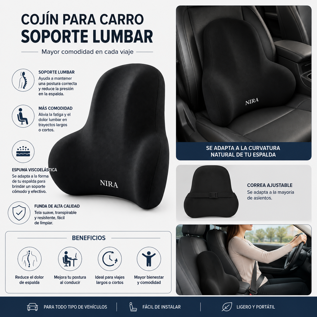 Cojín para Carro Soporte Lumbar