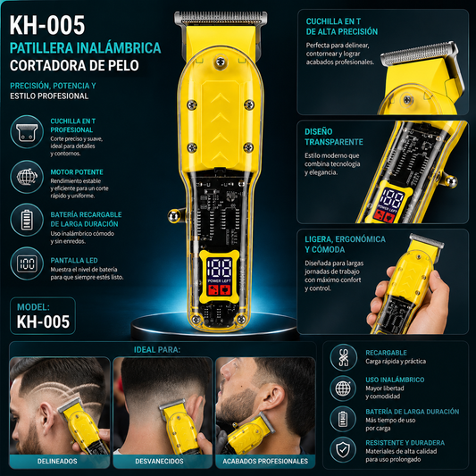 Patillera inalámbrica cortadora de pelo KH-005