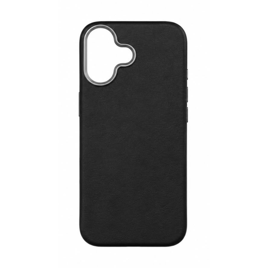 Estuche Cuerina Sencillo Iphone 17 Negro