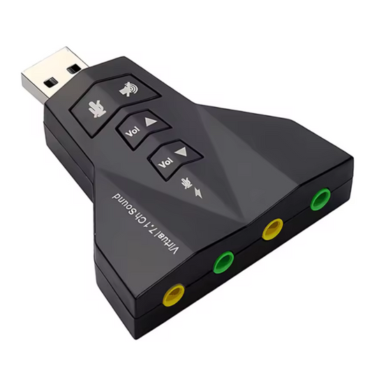 Tarjeta De Sonido Dual Usb Externa 7.1