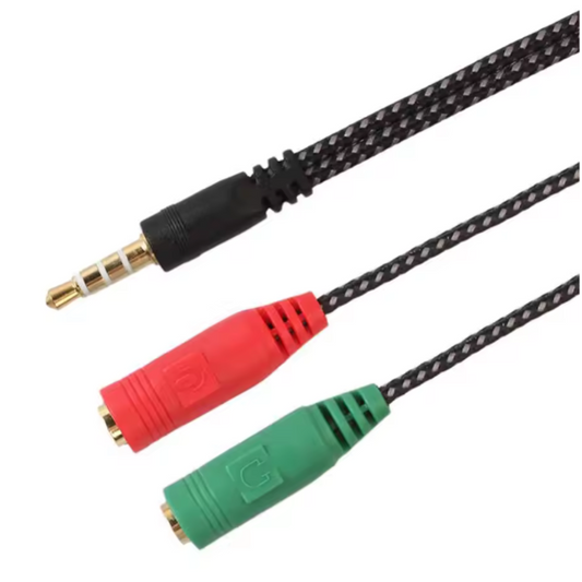 Convertidor Audio Micrófono 2 A 1 De 3.5mm