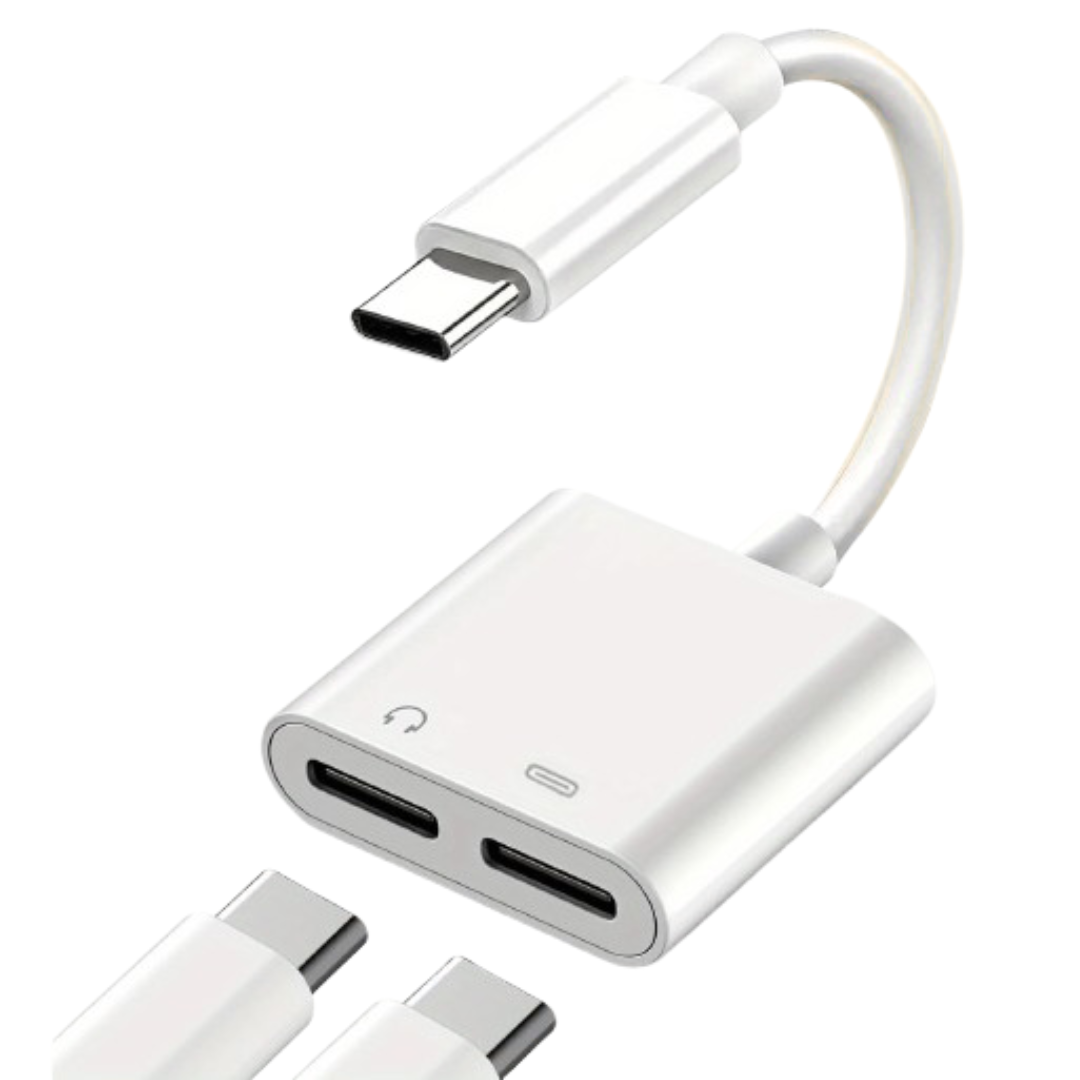 Adaptador Convertidor Tipo C a Doble C