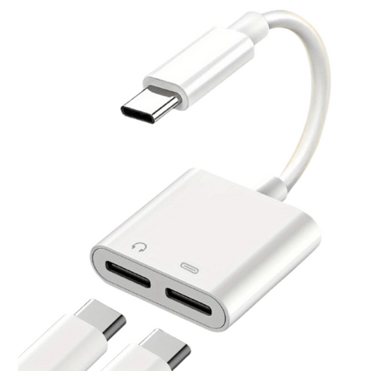 Adaptador Convertidor Tipo C a Doble C