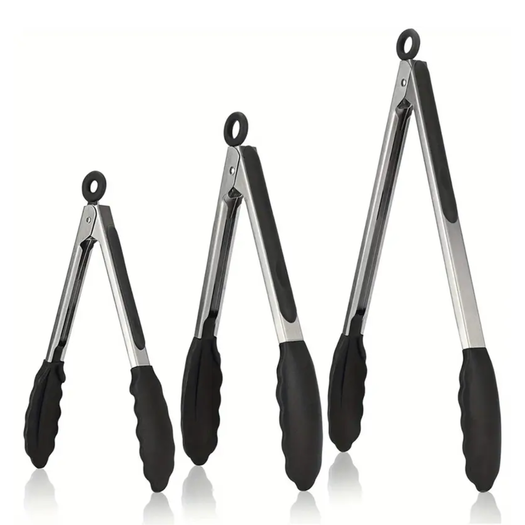 Pinzas De Cocina Acero Inoxidable Y Silicona