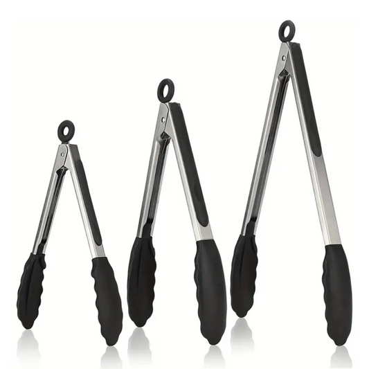 Pinzas De Cocina Acero Inoxidable Y Silicona