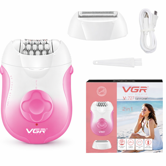 Depiladora Eléctrica Mujer Facial Corporal 2en1 Vgr V-727