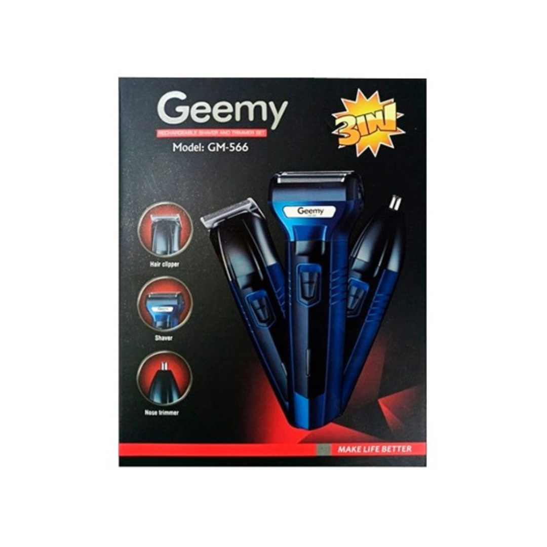 Máquina 3 En 1 Motilar Shaver Rasuradora Trimer Geemy