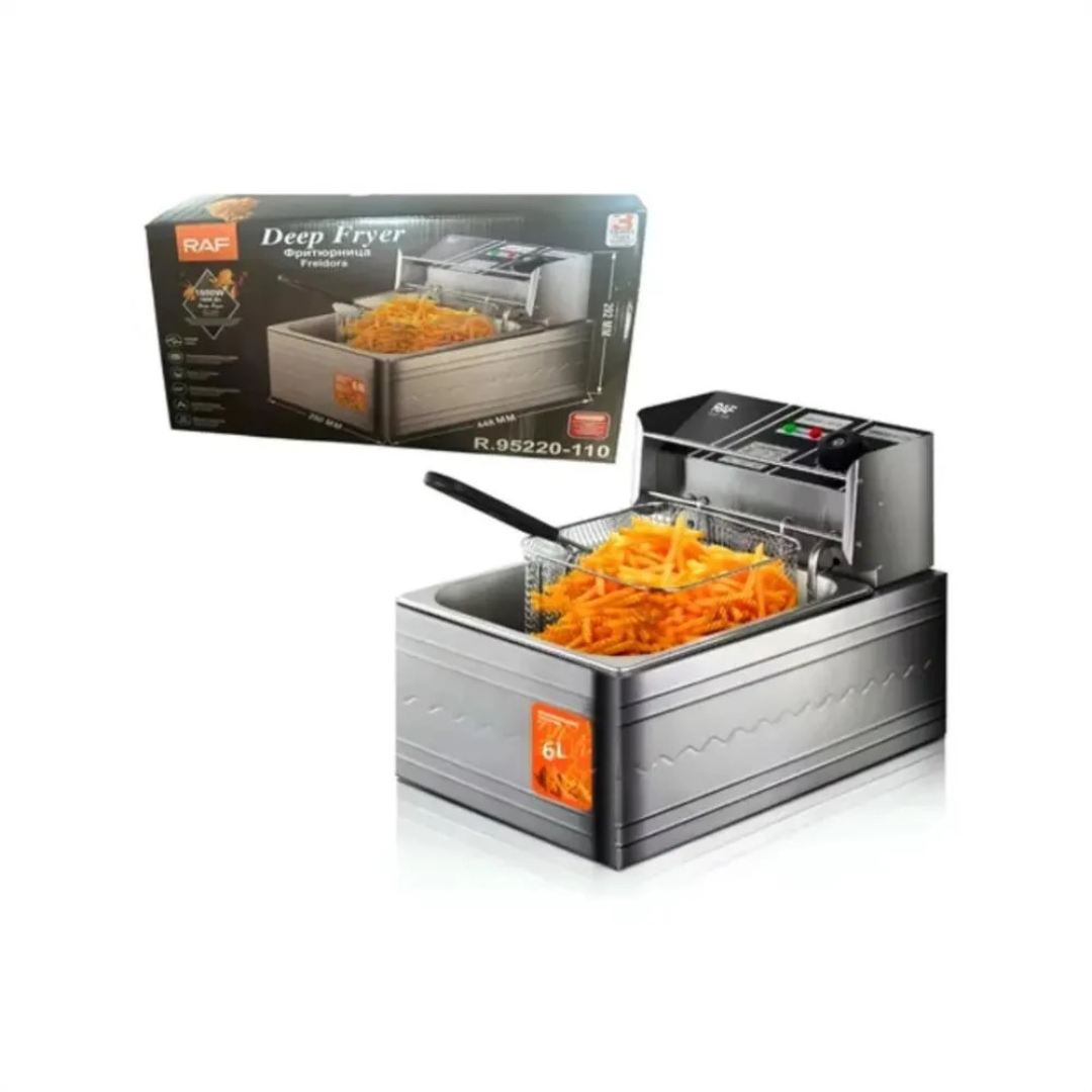 Freidora de Aceite Acero Inoxidable 6 Litros