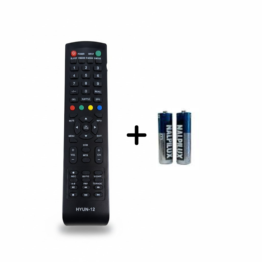 Control Remoto Tv Hyundai LCD Genérico Con Pilas