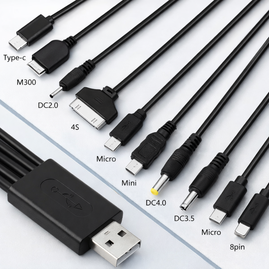 Cable De Carga Usb 10 En 1 Para Dispositivos Móviles