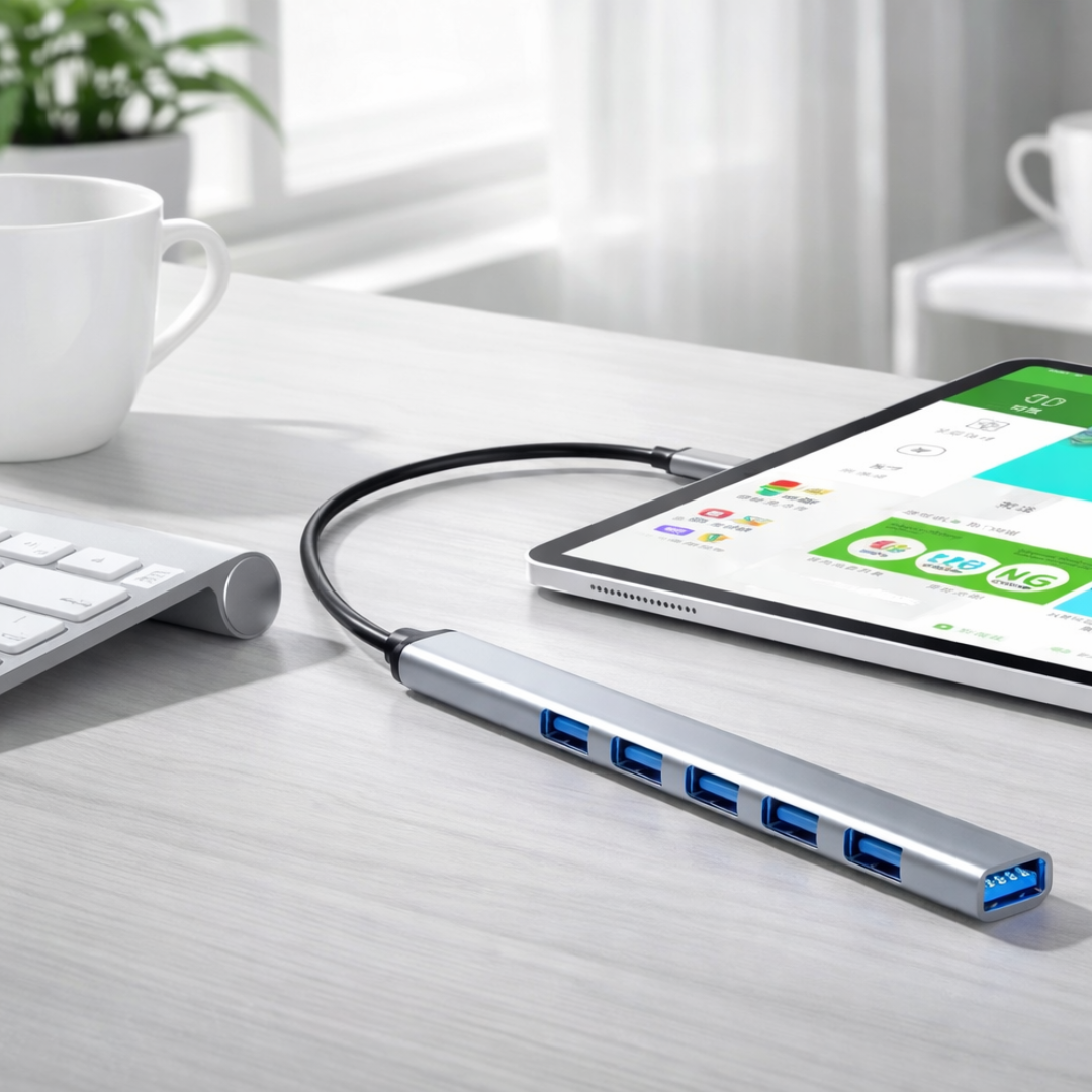 Multipuerto Usb De 7 Puertos Con Conexión Tipo C