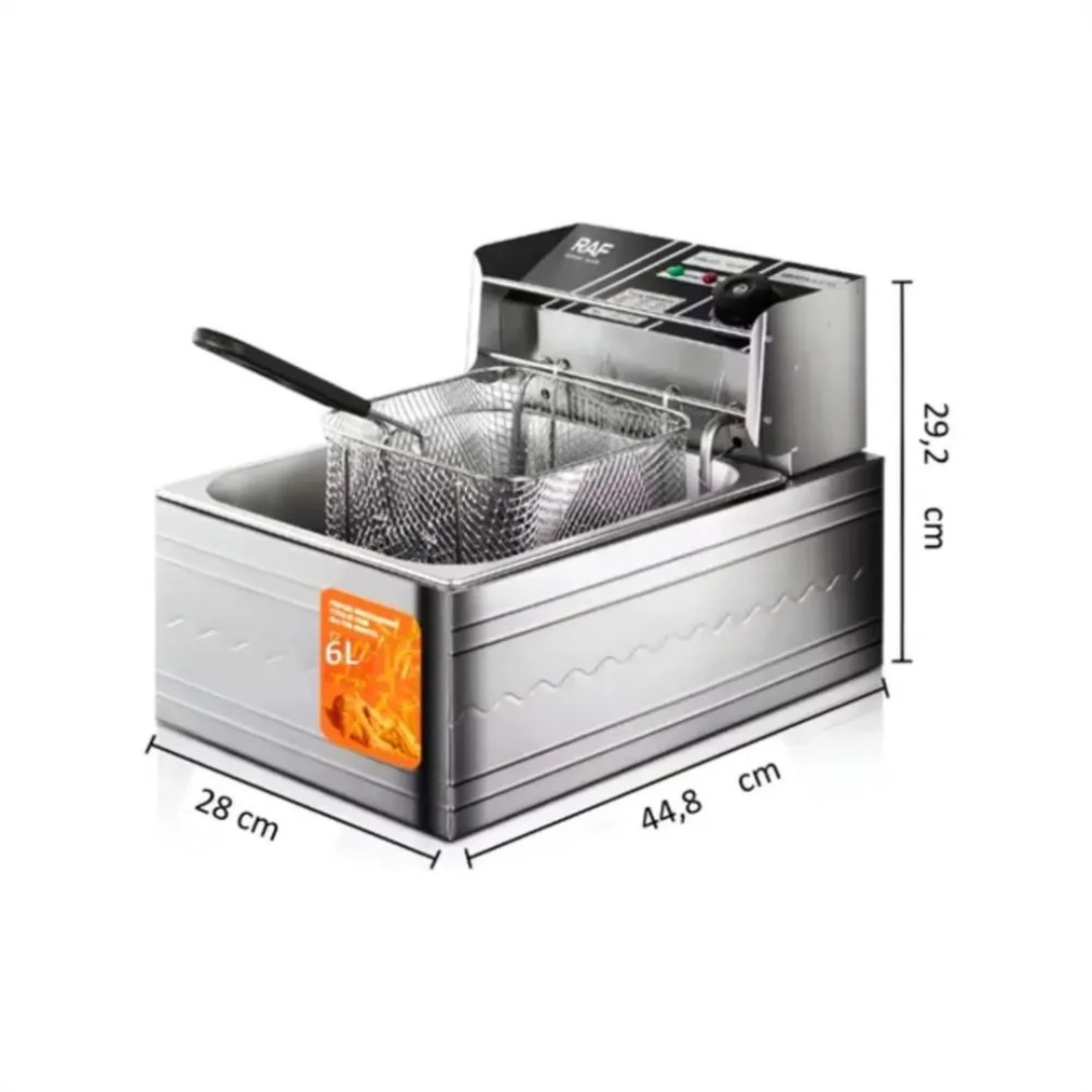 Freidora de Aceite Acero Inoxidable 6 Litros