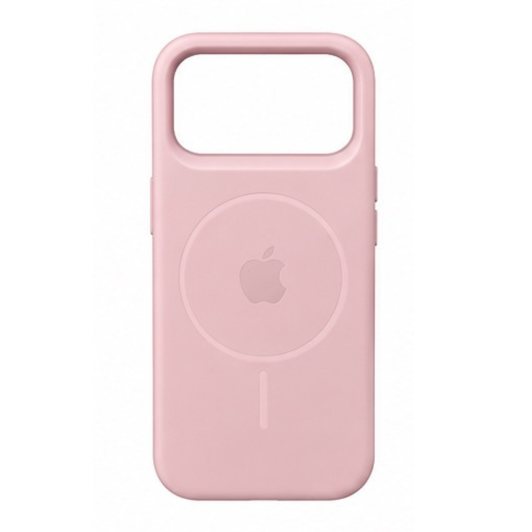 Estuche Iphone 17 Pro Max Silicona Luxe Rosado Con Logo