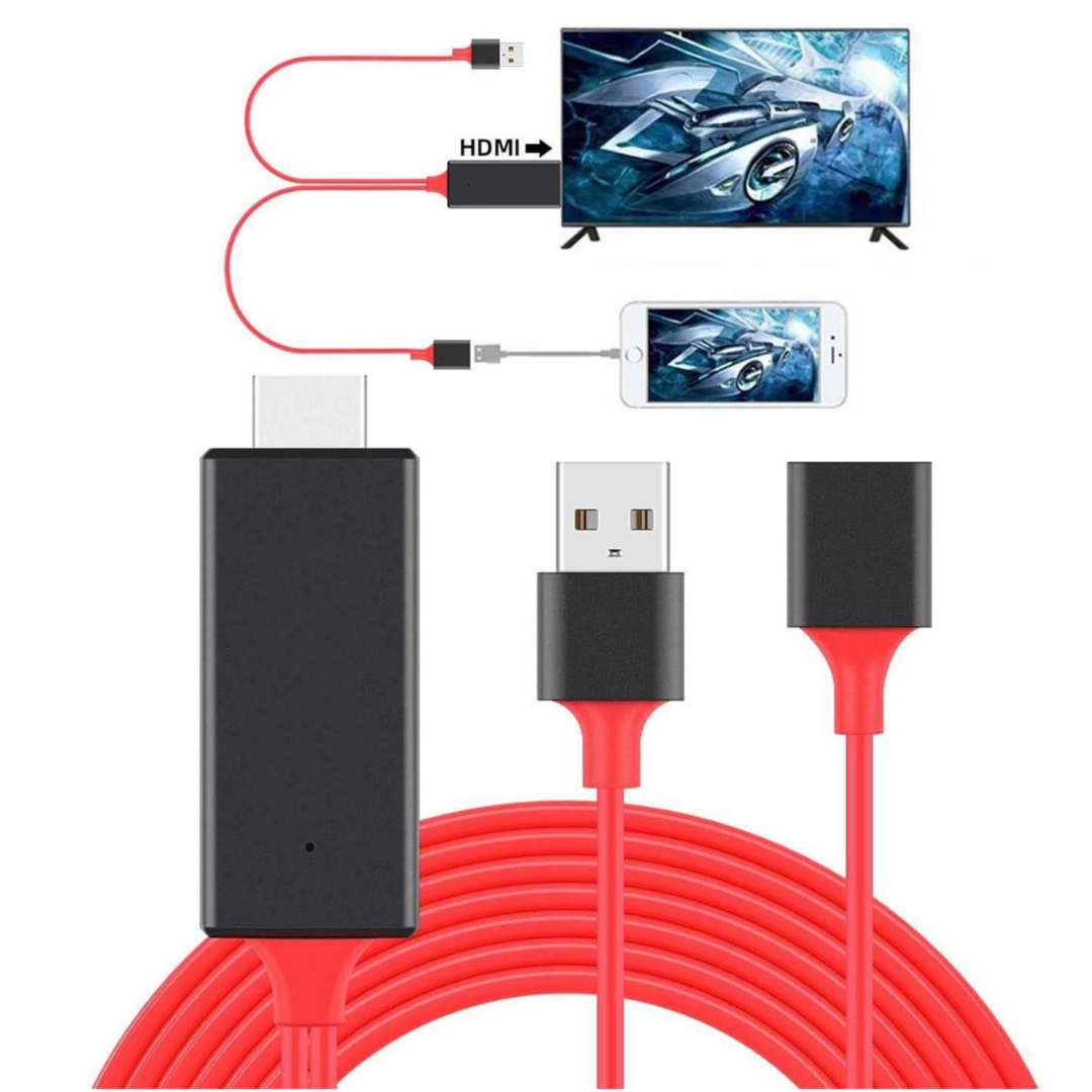 Cable HDMI con USB Macho y Hembra