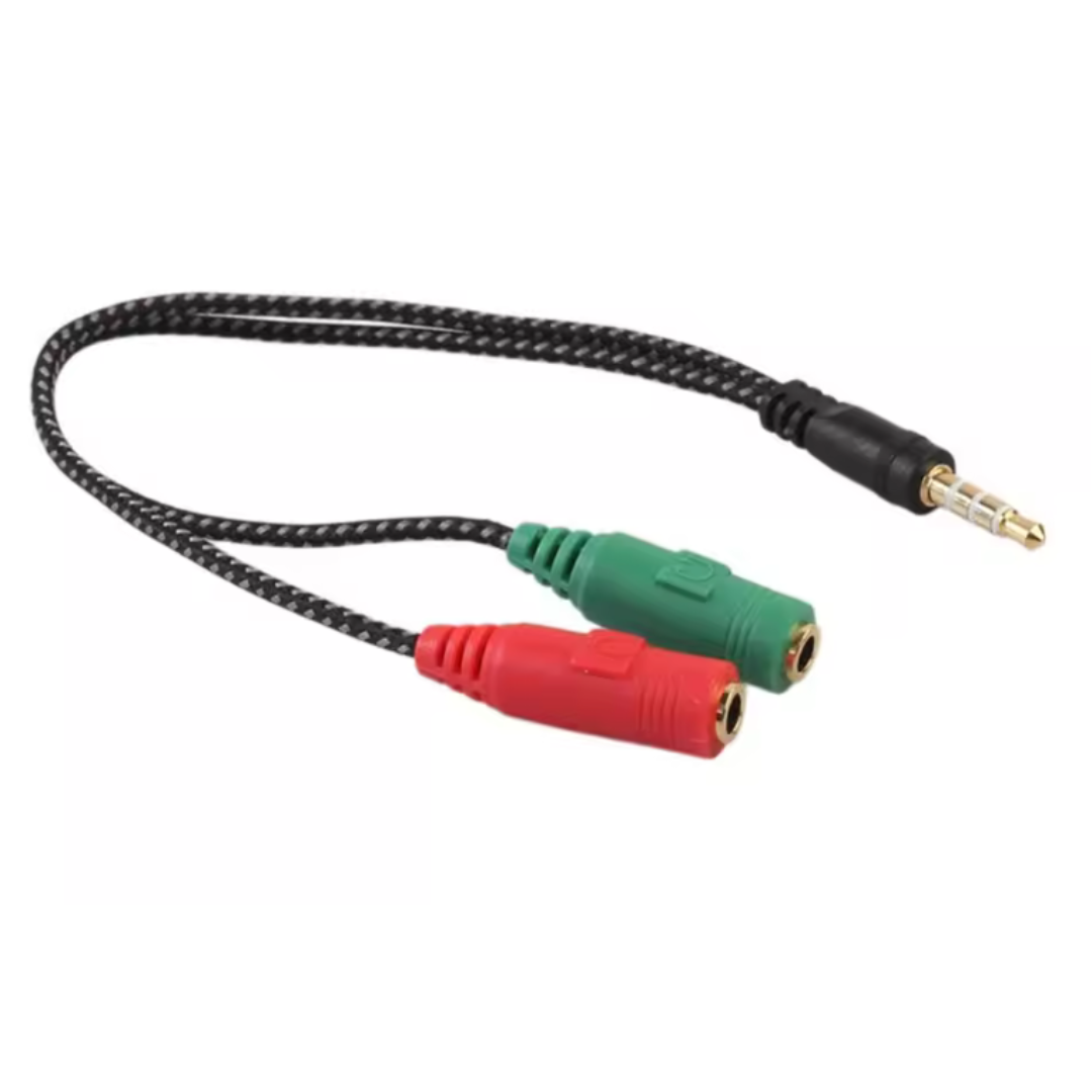 Convertidor Audio Micrófono 2 A 1 De 3.5mm
