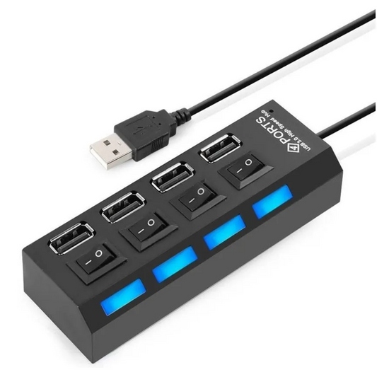 Multipuerto 2.0 De 4 Puertos Con Switches