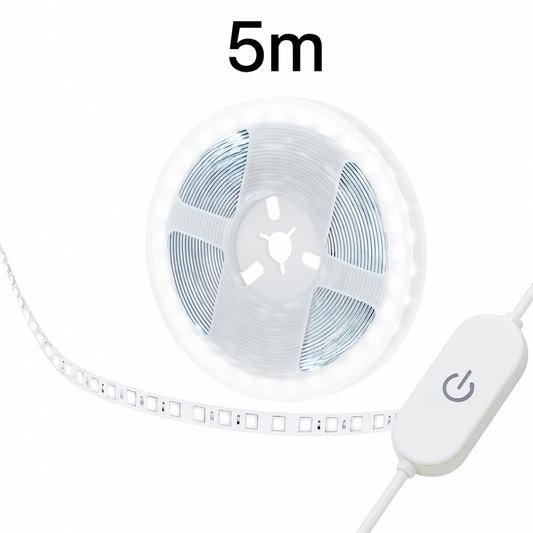 Cinta Led Blanca Fría 5 Metros Con Usb