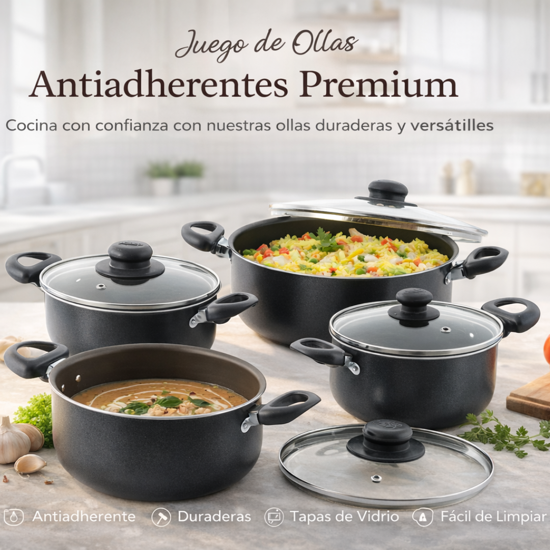 Batería De Ollas Universal 8 Piezas