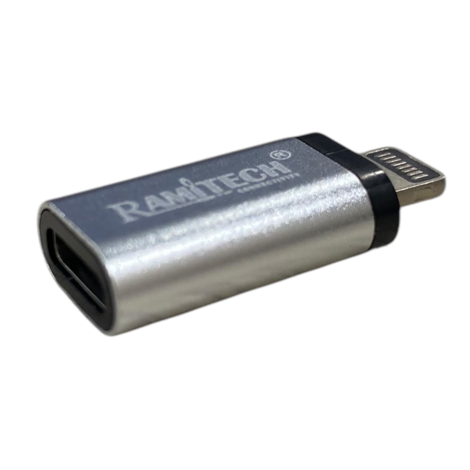 Adaptador OTG color plateado