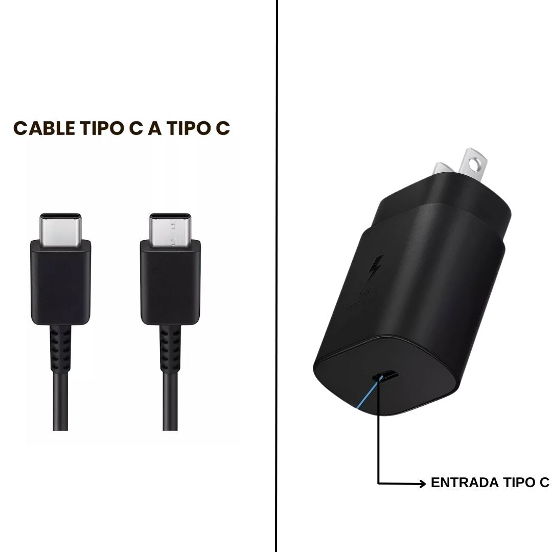 Cargador Samsung Galaxy 25w Tipo C Carga Rápida Genérico